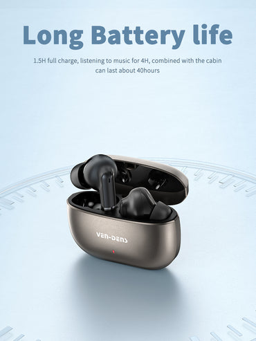 VD-BT038 Toptan fiyat 60H 250mAh siyah hafif Premium çip siyah uzun pil ömrü kablosuz kulaklıklar Gerçek Kablosuz Stereo spor kulaklıklar