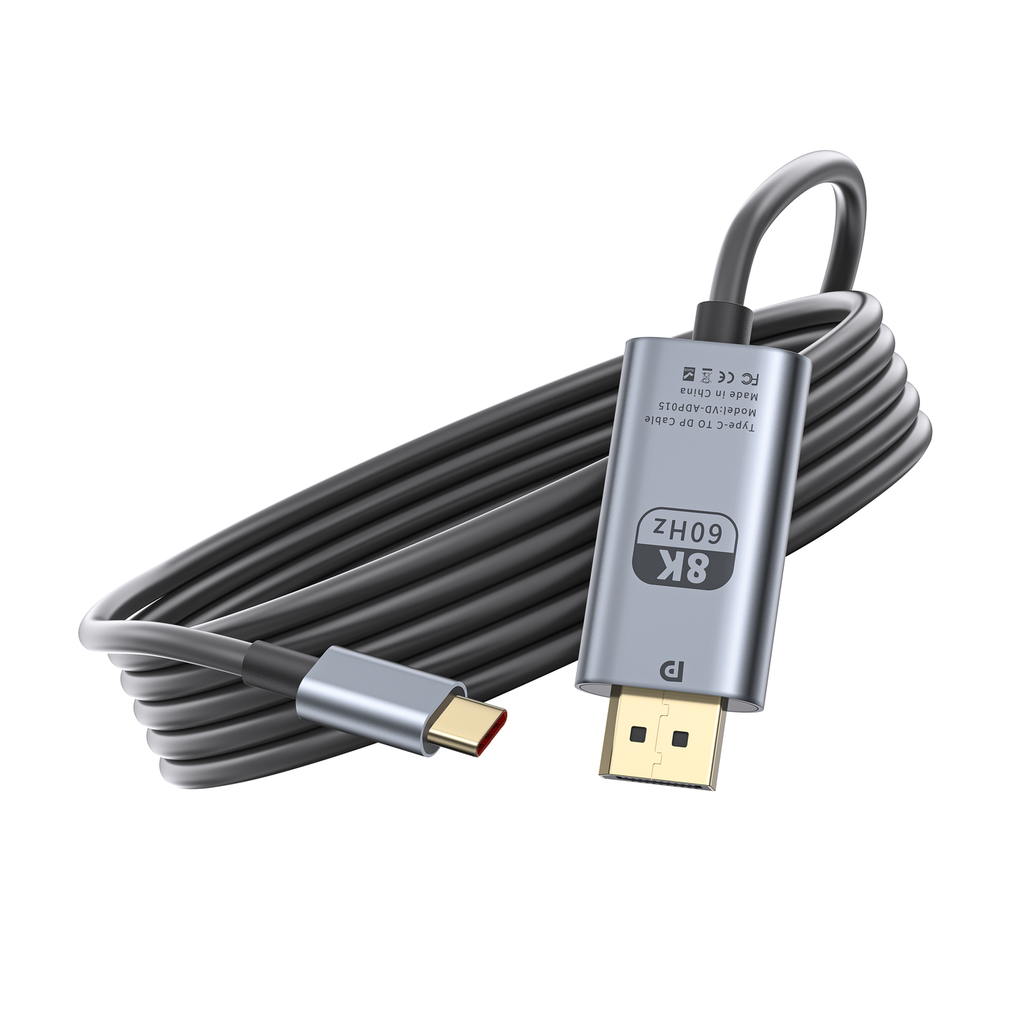 VD-ADP015 Type C - DP Kablosu, Şarj Portlu Senkronizasyon Ekran Bağlantı Kablosu