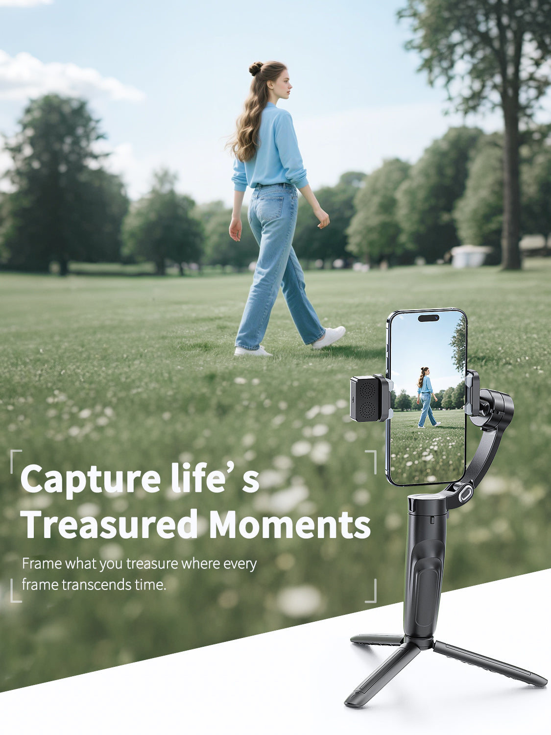 VD-SS11 Toptan Fiyatlı Akıllı Telefon Gimbal Sabitleyici, iPhone/Android için 4'ü 1 Arada 360° Döndürme Özellikli Selfie Çubuğu Tripod