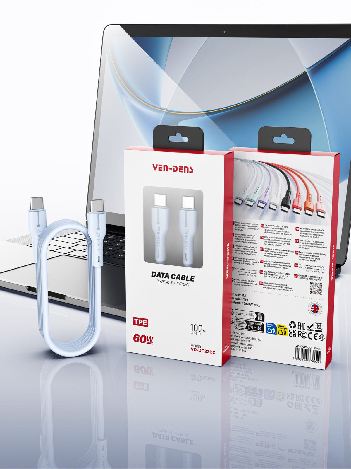 Venden VD-DC23CL Type-C to Lightning 30W PD Hızlı Şarj ve Data Kablosu - 1 Metre Yeşil