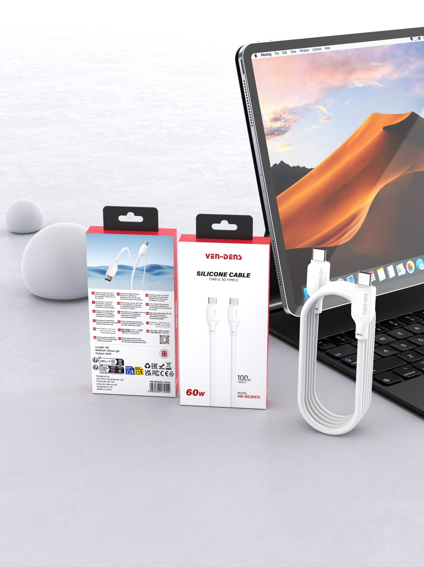 Vendens VD-DC21L iPhone Uyumlu Lightning Hızlı Şarj ve Veri Kablosu, 1 Metre