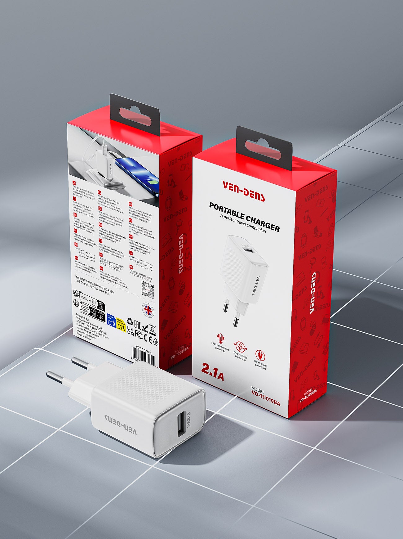 Vendens 10.5W Hızlı Şarj Cihazı PD 30W USB-C to Lightning Kablo Seti - Beyaz