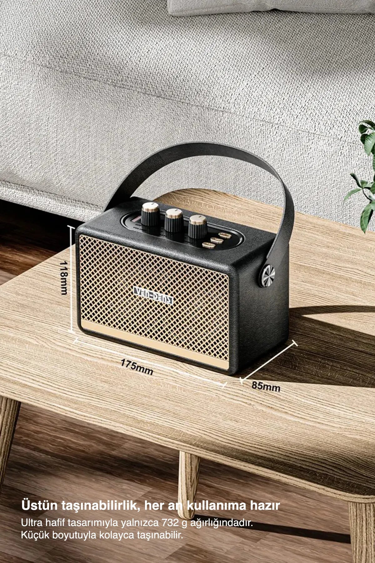 Vendens VD-SPK011 Işıklı Bluetooth Hoparlör - Su Geçirmez, 30 Saat Pil