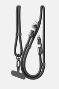 Vendens VD-DCS03 60W 4'ü 1 Arada Hızlı Şarj Kablosu, Taşıma İpi ,Type-C, Lightning, Micro USB, Örgülü 1.5 Metre