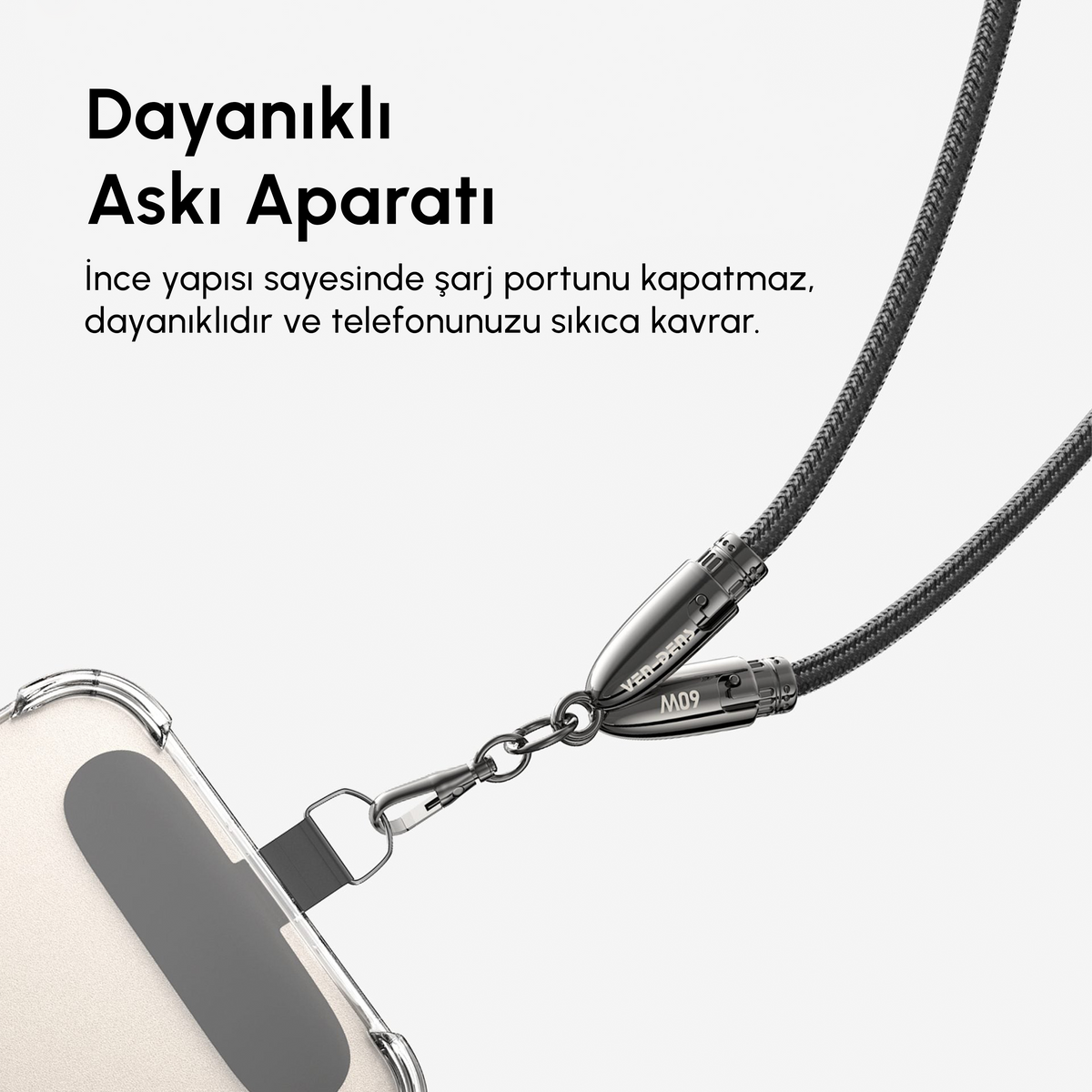 Vendens PowerLink 60W USB-C to USB-C Örgülü Hızlı Şarj Kablosu