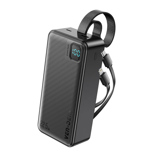 Ven-dens VD-PB062 30000mAh Hızlı Şarj Dahili Kablolu Powerbank