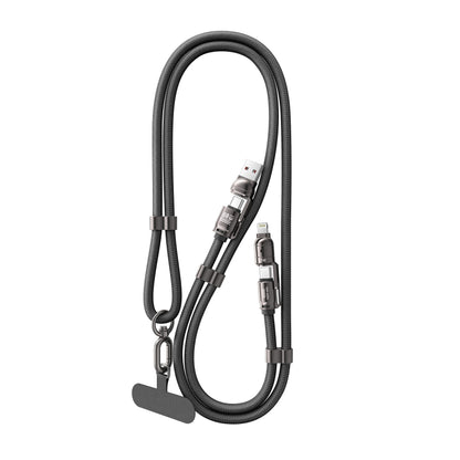 VD-DCS03 Toptan Fiyat 1.5M 4'ü 1 arada örgülü veri kablosu Çinko alaşım 60W hızlı şarj