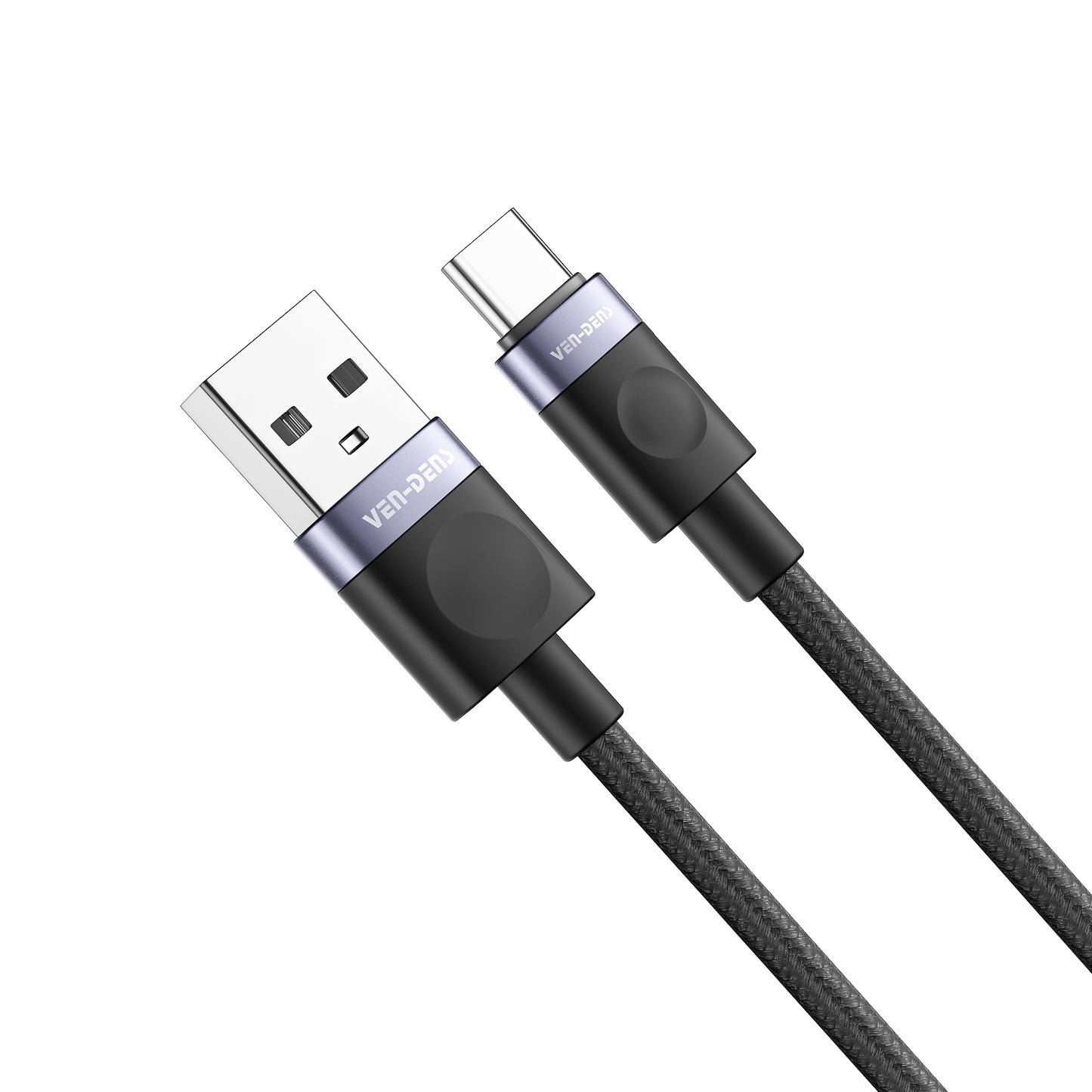 VD-DCM03-3M Toptan fiyatlı USB-A - USB-C bağlantı kablosu, 3 metre, 5V/2A ve 9V/2A, siyah renkli, USB-C cihazlar için kablo.