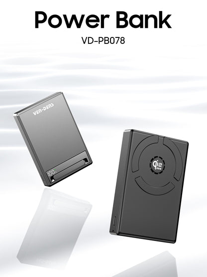 Vendens VD-PB078 10000 mAh 25W Kablosuz Magesafe Hızlı Şarj Powerbank Type-C Qİ2 Teknolojisi Standlı