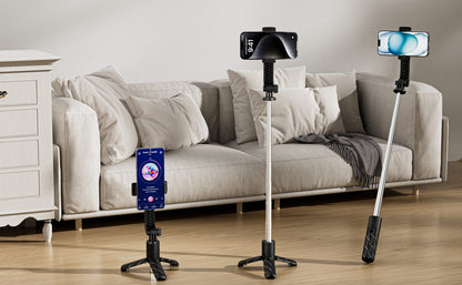 VD-SS06 Toptan Fiyat Bluetooth Selfie Çubuğu Yüksek Kalite Uzatılabilir Tripod ve Bluetooth Uzaktan Kumanda 360° Döndürülebilir Telefon Selfie Çubuğu Tripodlu