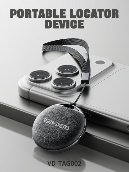 Vendens Anahtarlık Bulucu AirTag - GPS Takip Cihazı, Kayıp Eşya Bulucu, Apple Find My Uyumlu (Siyah)