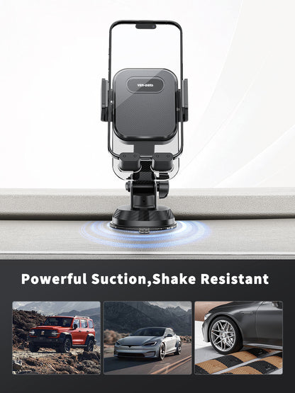 VD-HD049 Yüksek kaliteli, geri çekilebilir, katlanabilir, 360 derece dönebilen araç içi telefon tutucu, orta konsol için evrensel akıllı telefon tutucu.