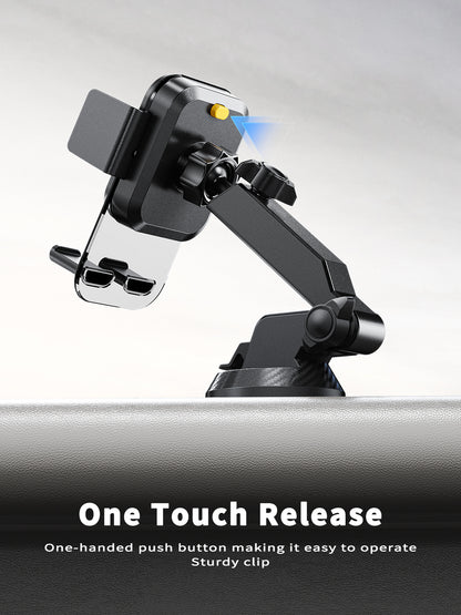 VD-HD049 Yüksek kaliteli, geri çekilebilir, katlanabilir, 360 derece dönebilen araç içi telefon tutucu, orta konsol için evrensel akıllı telefon tutucu.