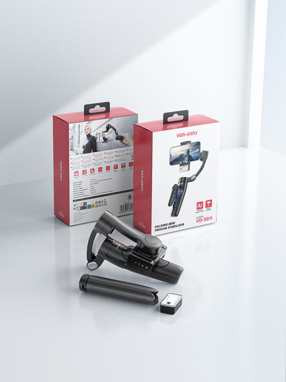 VD-SS11 Toptan Fiyatlı Akıllı Telefon Gimbal Sabitleyici, iPhone/Android için 4'ü 1 Arada 360° Döndürme Özellikli Selfie Çubuğu Tripod