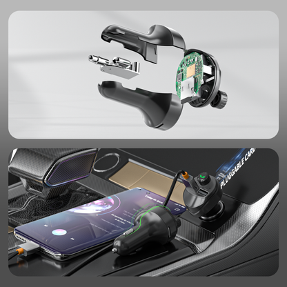 Vendens Dual USB Ports Fast Charger Car Charger Bluetooth 5.0 FM Transmitter - Siyah