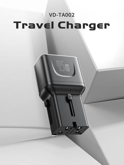 Vendens TravelMax 45W PD | 150+ Ülke Uyumlu Seyahat Şarj Cihazı