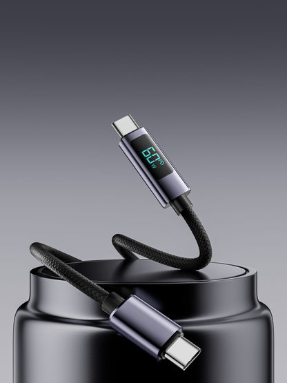 VD-DCN05 Toptan Fiyat yüksek kaliteli 60W USB-C - USB-C 1M siyah Veri Kablosu