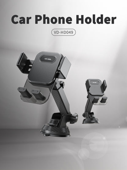 VD-HD049 Yüksek kaliteli, geri çekilebilir, katlanabilir, 360 derece dönebilen araç içi telefon tutucu, orta konsol için evrensel akıllı telefon tutucu.