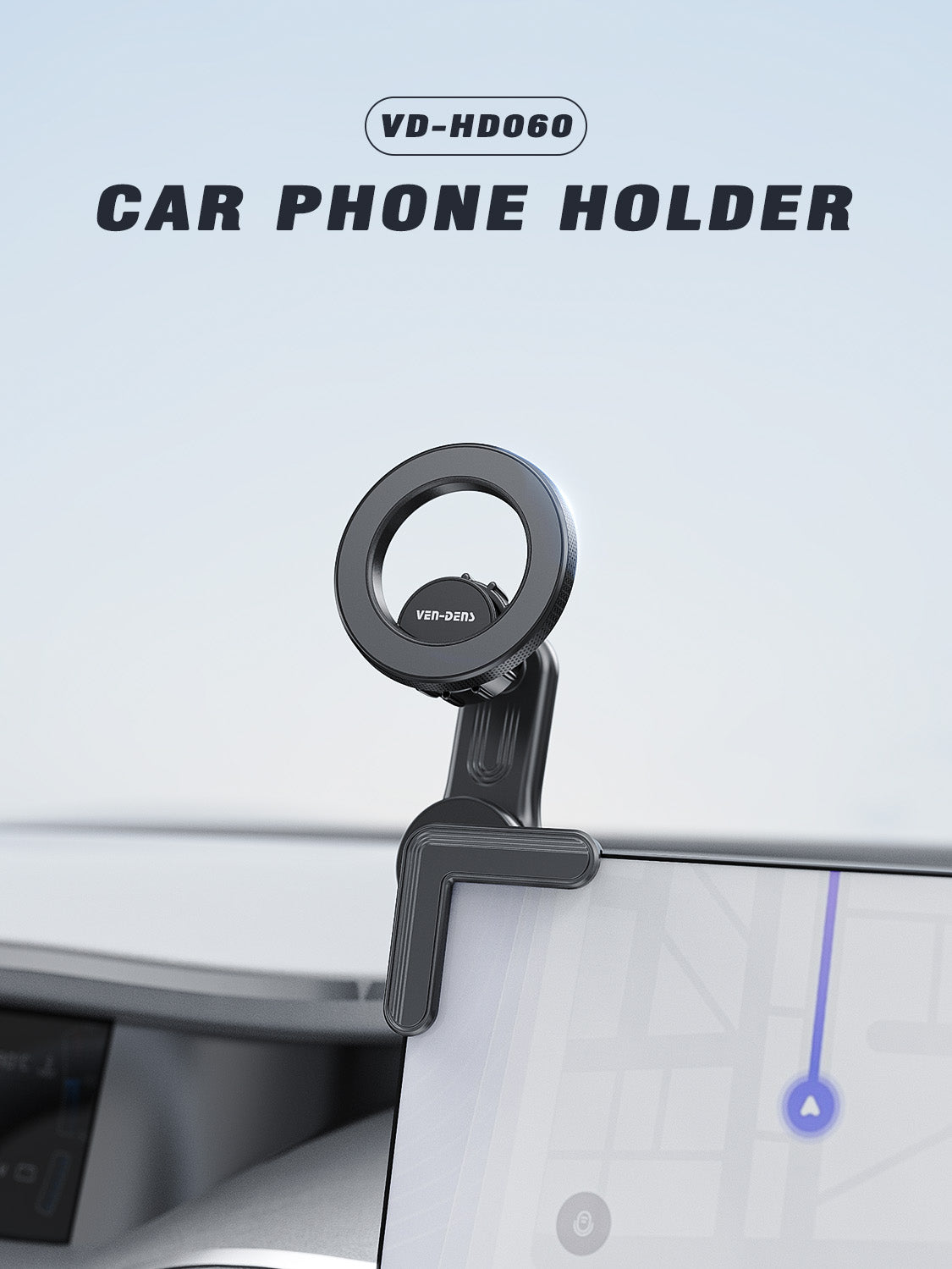 VD-HD060 Toptan fiyat, yüksek kalite, güçlü manyetik araç telefon tutucu, 360 derece dönebilen, düşmeye karşı dayanıklı, stabil tutucu.