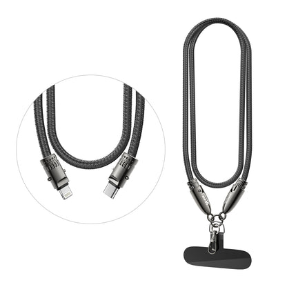 VD-DCS01 Toptan Fiyat 1.2M Type-C - IP kordonlu örgülü veri kablosu Çinko alaşım 27W hızlı şarj