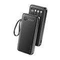 Vendens VD-PB058 Dahili 4 Kablolu 10000mAh  Işıklı Göstergeli LED El Fenerli Powerbank Tüm Telefonlarla Uyumlu