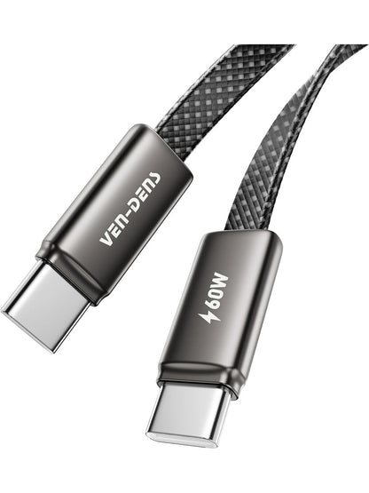 Vendens VD-DC22CL 60W Type-C to Lightning Hızlı Şarj Kablosu, Örgülü, iPhone Uyumlu