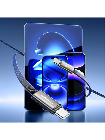 Vendens VD-DC22CL 60W Type-C to Lightning Hızlı Şarj Kablosu, Örgülü, iPhone Uyumlu