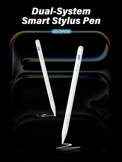 Vendens Manyetik Kalem – Hızlı Şarjlı, 2 Yedek Uçlu, Android ve iPad Uyumlu Stylus Kalem (Beyaz)