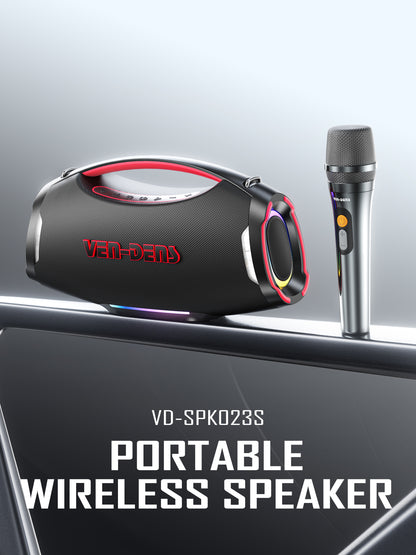 Vendens Taşınabilir Bluetooth Hoparlör 12000mAh Pil Mikrofonlu - Açık Hava Parti ve Ev Kullanımı