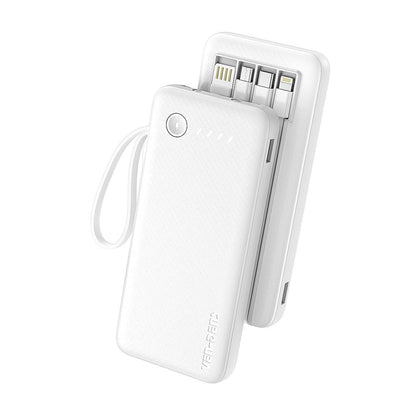 Vendens VD-PB058 Dahili 4 Kablolu 10000mAh  Işıklı Göstergeli LED El Fenerli Powerbank Tüm Telefonlarla Uyumlu