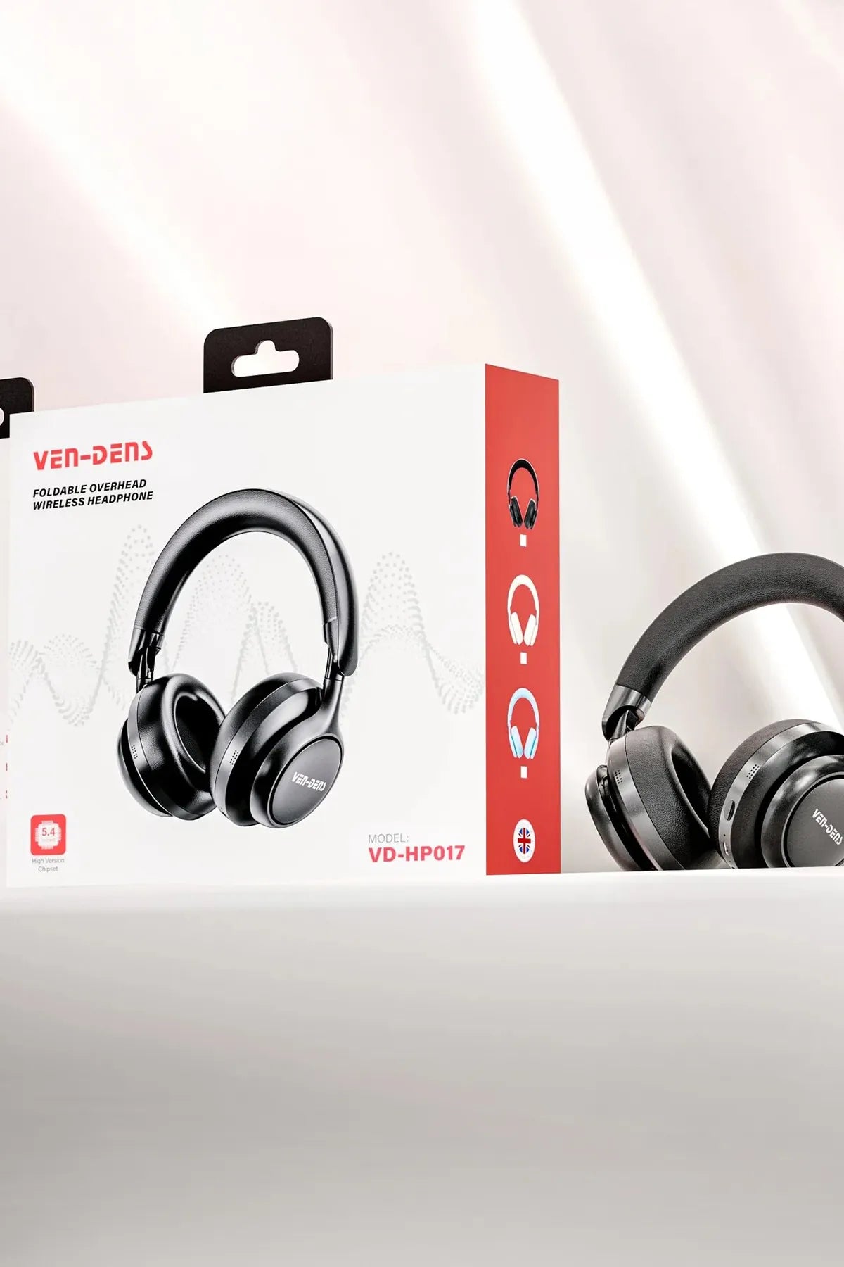 Vendens VD-HP017 Bluetooth Kulaklık, HD Stereo Ses, 40mm Sürücü, Bluetooth 5.4, 20 Saat Kullanım