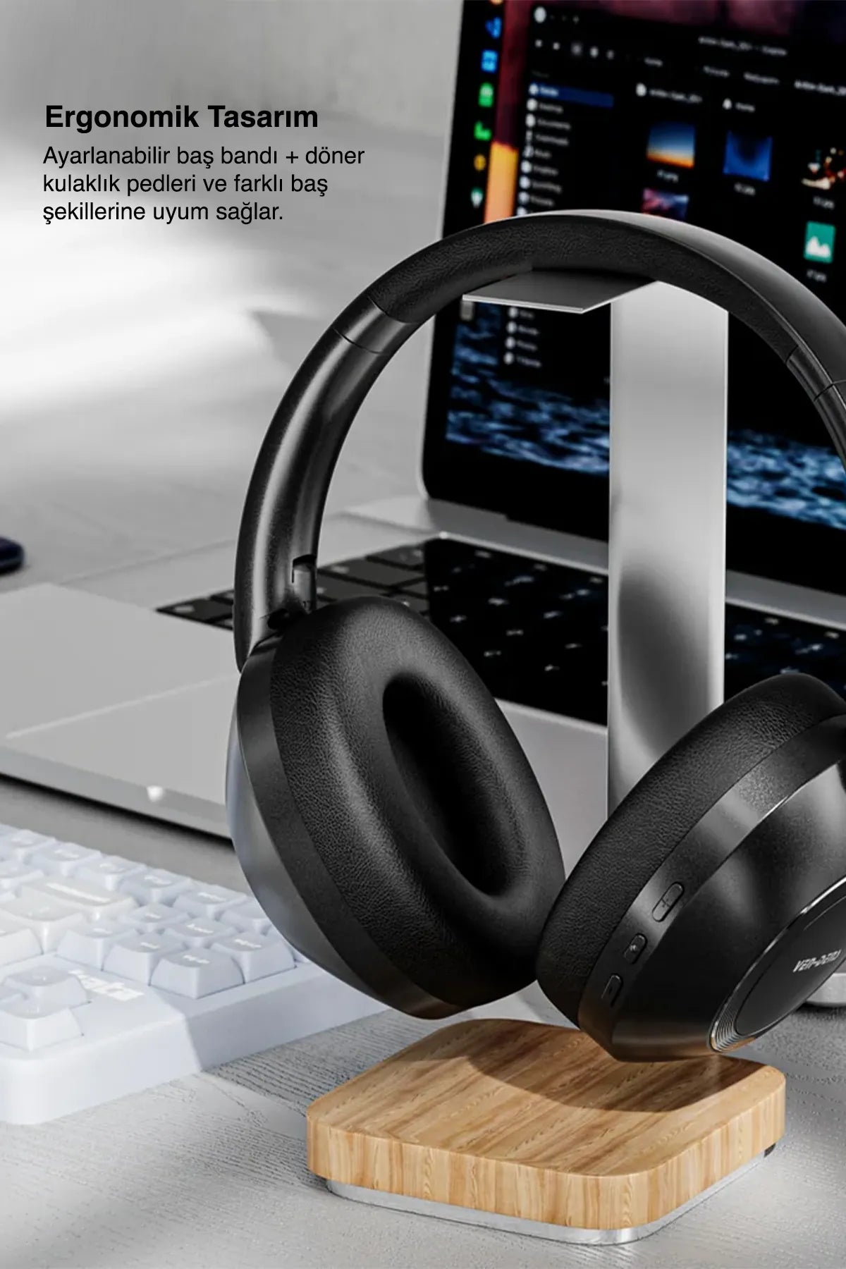 Vendens VD-HP012 Bluetooth Kulaklık, 40mm HD Stereo Ses, Bluetooth 5.3, 40 Saat Kullanım, Gürültü Önleyici