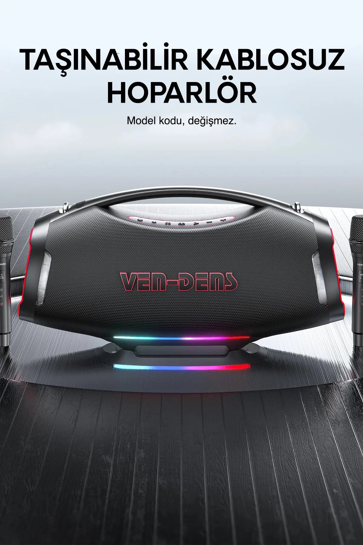 Vendens VD-SPK027L 450W Bluetooth Hoparlör 45000mAh, Taşınabilir Mikrofonlu Parti Hoparlörü, Karaoke Ses Sistemi