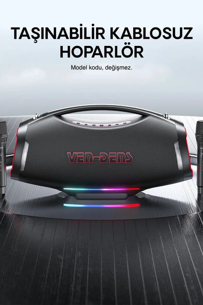Vendens VD-SPK027L 450W Bluetooth Hoparlör 45000mAh, Taşınabilir Mikrofonlu Parti Hoparlörü, Karaoke Ses Sistemi