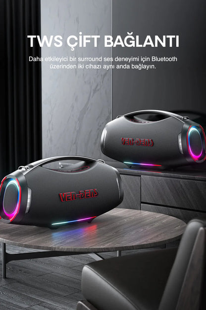 Vendens VD-SPK027L 450W Bluetooth Hoparlör 45000mAh, Taşınabilir Mikrofonlu Parti Hoparlörü, Karaoke Ses Sistemi