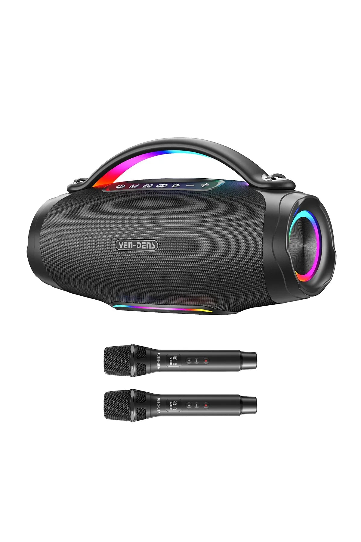 Vendens VD-SPK026L 240W Taşınabilir Bluetooth Hoparlör 24000mAh, 300W Maksimum Güç, LED Işıklı, 20 Saat Kullanım, Kablosuz Mikrofonlu