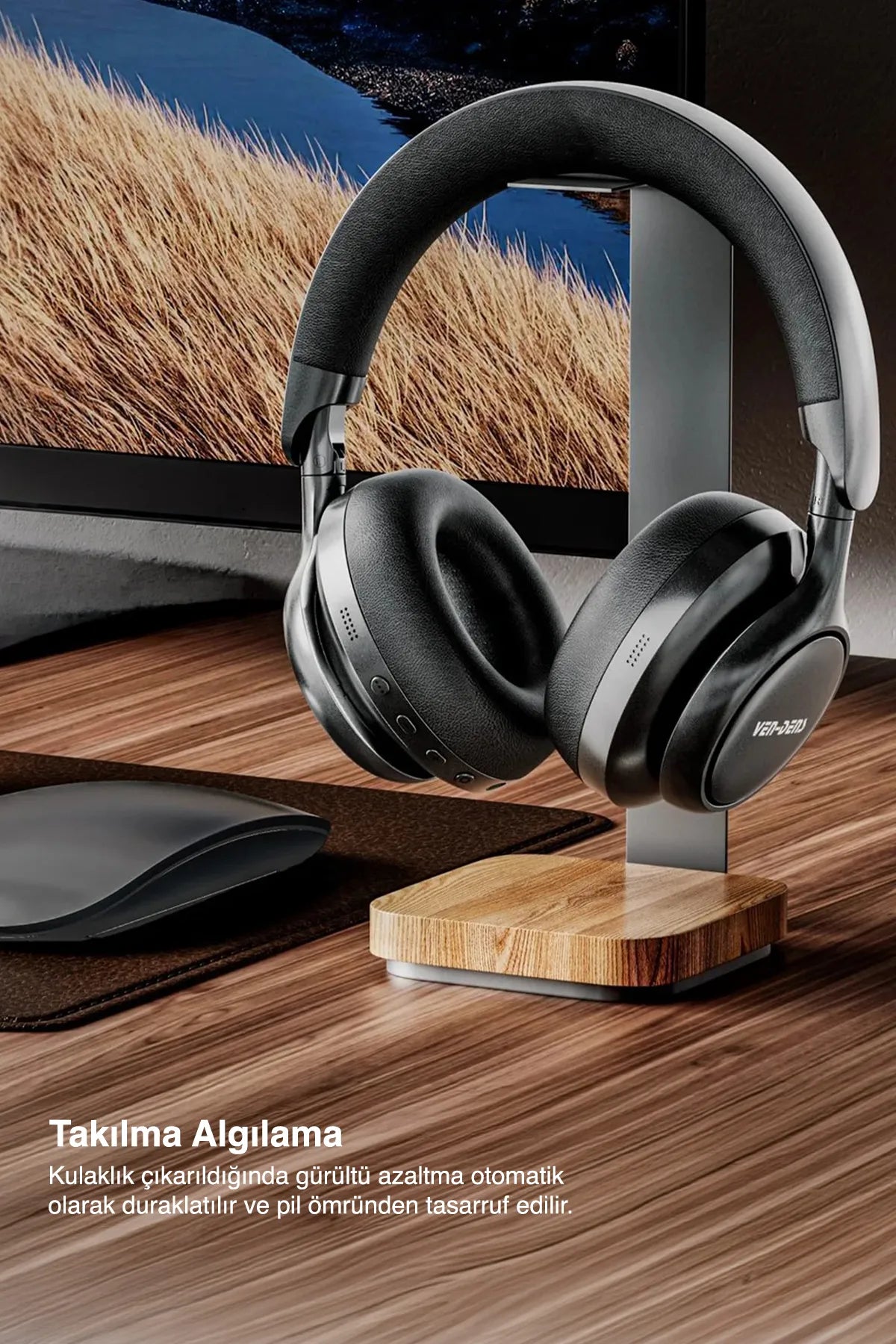 Vendens VD-HP017 Bluetooth Kulaklık, HD Stereo Ses, 40mm Sürücü, Bluetooth 5.4, 20 Saat Kullanım