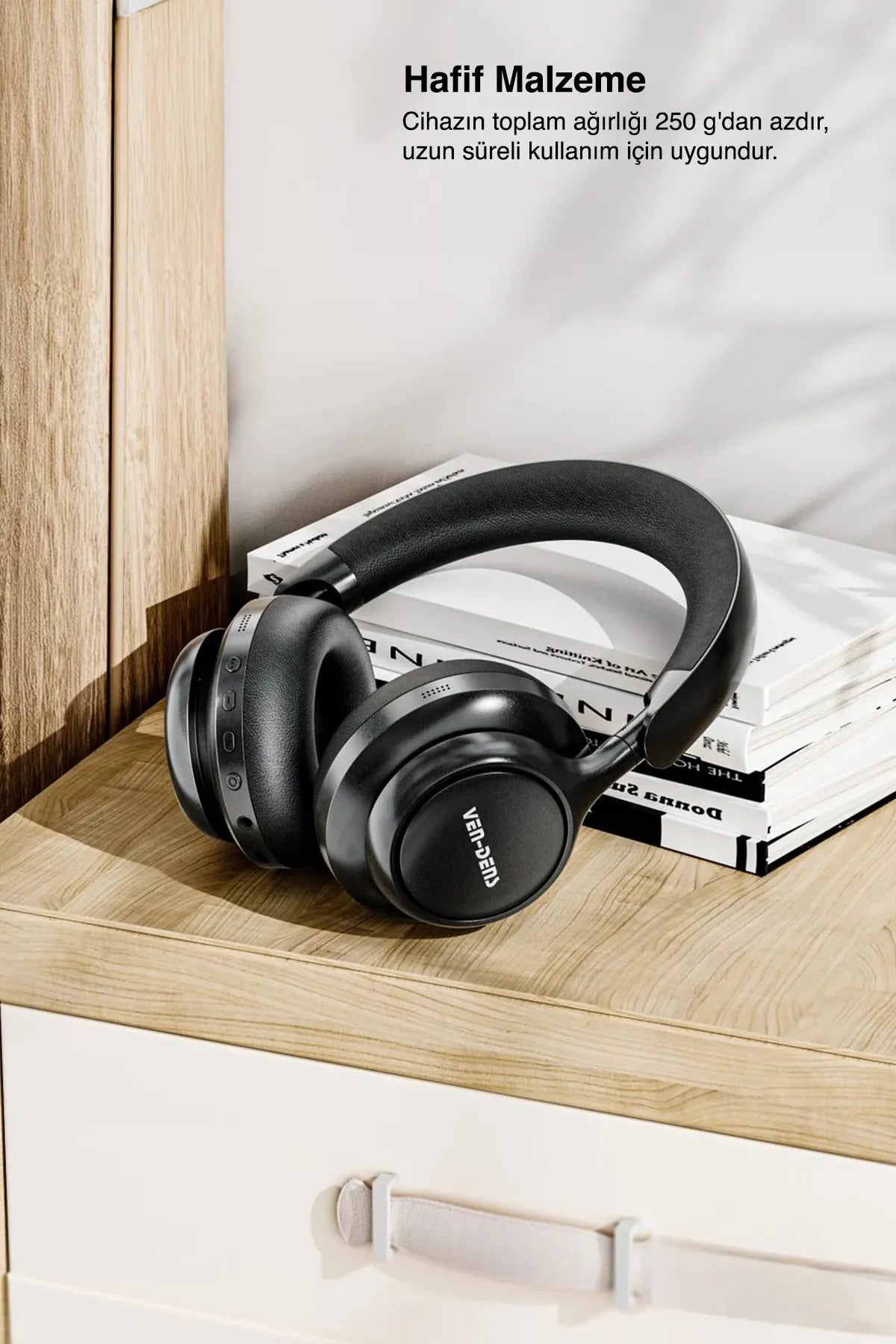 Vendens VD-HP017 Bluetooth Kulaklık, HD Stereo Ses, 40mm Sürücü, Bluetooth 5.4, 20 Saat Kullanım