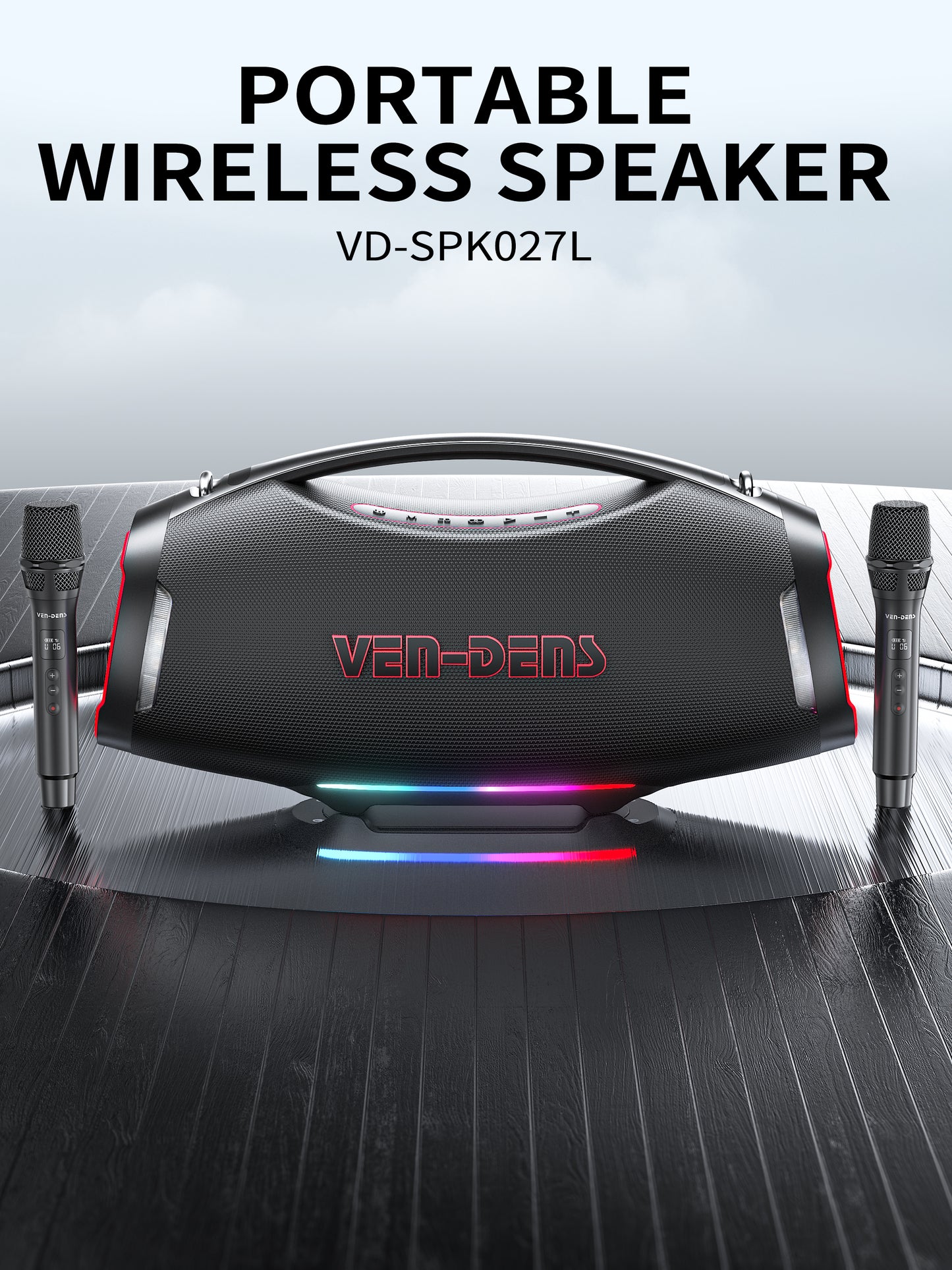 Vendens VD-SPK027L Taşınabilir Bluetooth Hoparlör - 45000mAh Pil, Mikrofonlu, 450W, Açık Hava Parti Hoparlörü