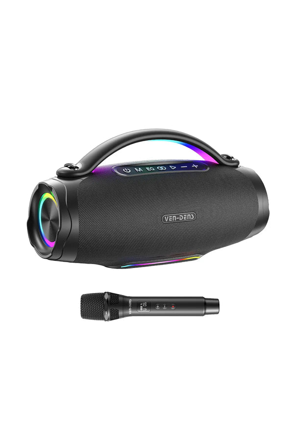 Vendens VD-SPK026M 160W Taşınabilir Bluetooth Hoparlör 12000mAh, 200W Maksimum Güç, LED Işıklı, 20 Saat Kullanım, Mikrofonlu