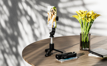 VD-SS06 Toptan Fiyat Bluetooth Selfie Çubuğu Yüksek Kalite Uzatılabilir Tripod ve Bluetooth Uzaktan Kumanda 360° Döndürülebilir Telefon Selfie Çubuğu Tripodlu