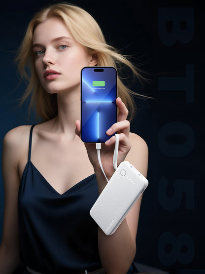 VD-PB059 Toptan fiyatla, yüksek kaliteli 20000mAh LED ışıklı, USB/Type-C/IP/Micro kablolu telefonlar için taşınabilir şarj cihazı.