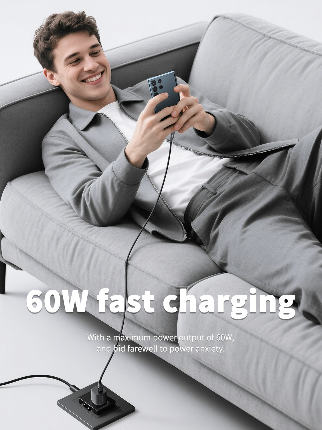 VD-DC03CC Toptan Fiyat Evrensel 1M siyah USB C - USB C 60W çinko alaşımlı örgülü hızlı şarj veri kablosu