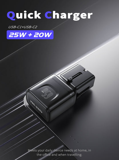 Vendens TravelPro 65W PD | 150+ Ülke Uyumlu Premium Seyahat Şarj Cihazı