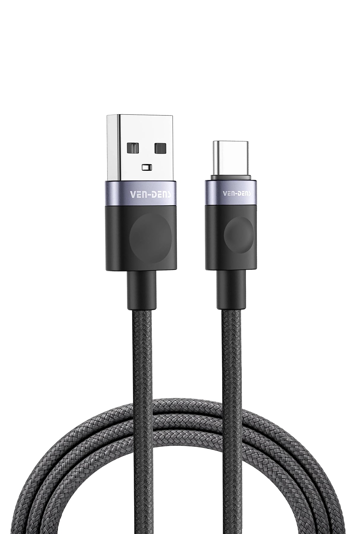 Vendens VD-DCM03 USB-A'dan USB-C'ye Örgülü 18W Type C Şarj Kablosu 1m, 2m, 3m