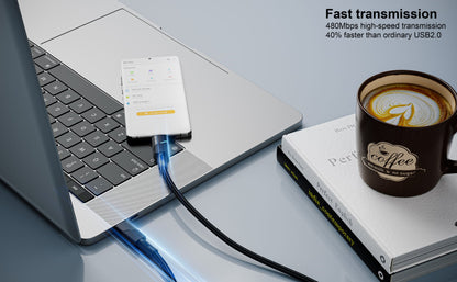 Vendens VD-DCY05 Type-C to Type-C 60W PD Hızlı Şarj ve Veri Aktarım Kablosu - 1 Metre, Örgü Tasarım