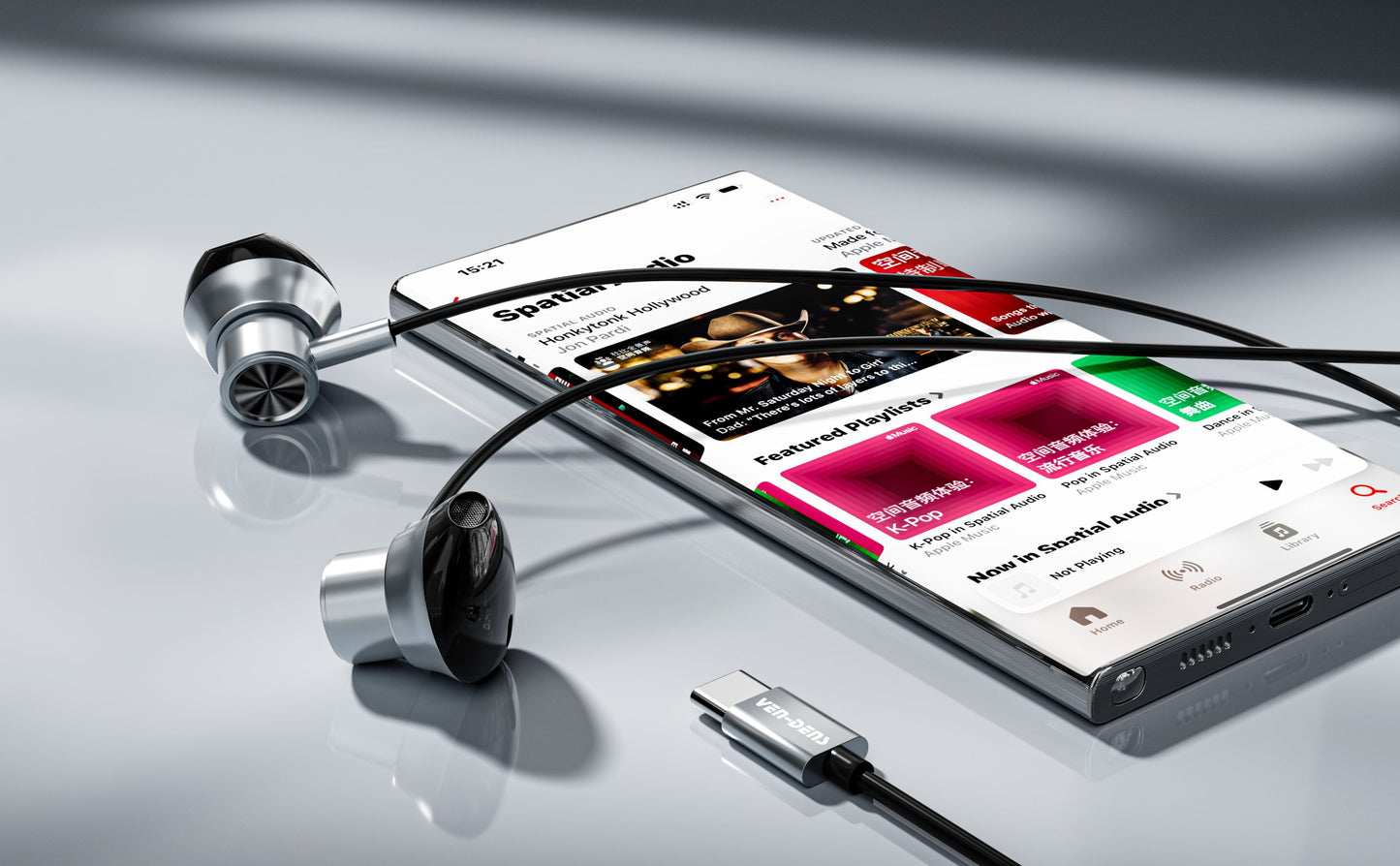 VD-EAR025 Toptan Fiyat Kablolu Kulaklık IP Port 120CM Mikrofonlu Kablolu Kulaklıklar Net Ses Kalitesi HD Stereo