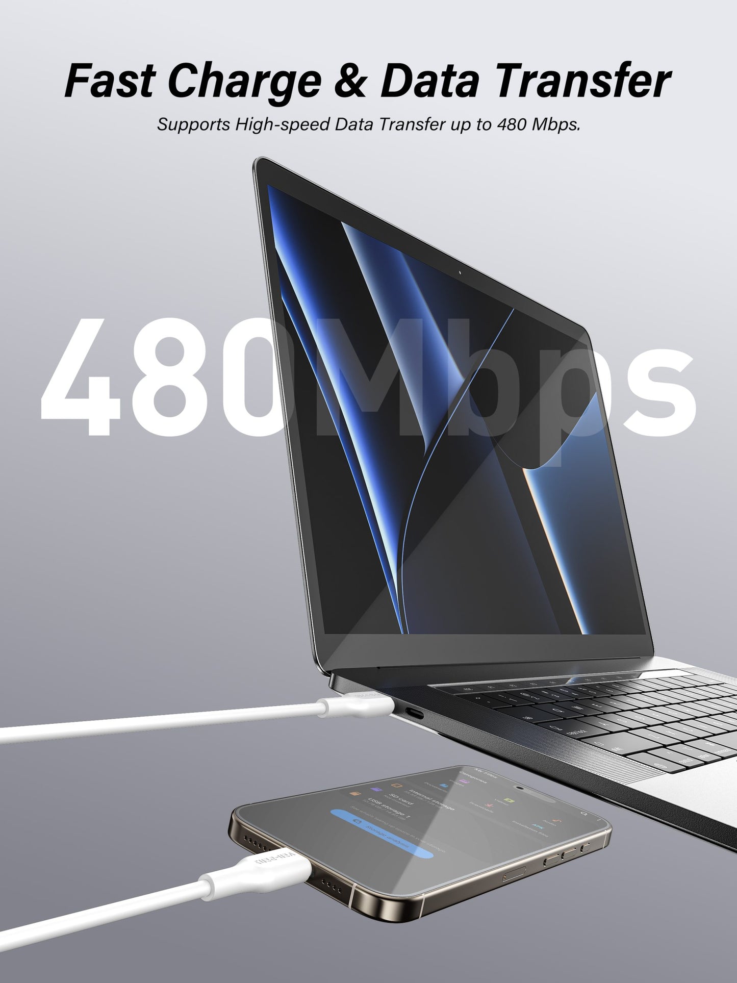 VD-DC20L Toptan fiyat USB-A - Lightning Kablosu PVC veri kablosu 5V/2.4A Lightning cihazları için