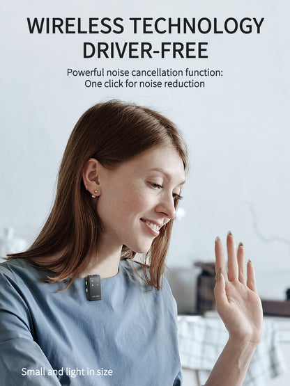 VD-MIC019 Yüksek Kaliteli Profesyonel IP/Type C Çift Mikrofonlu Kablosuz Mikrofon, Gürültü Engelleme Fonksiyonlu HD Ses