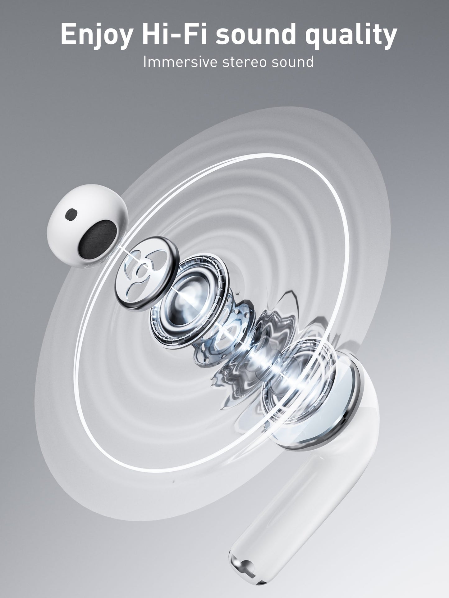 VD-BT043 Toptan fiyat 100H 300mAh siyah şık hafif Premium çip uzun pil ömrü kablosuz kulaklıklar Gerçek Kablosuz Stereo